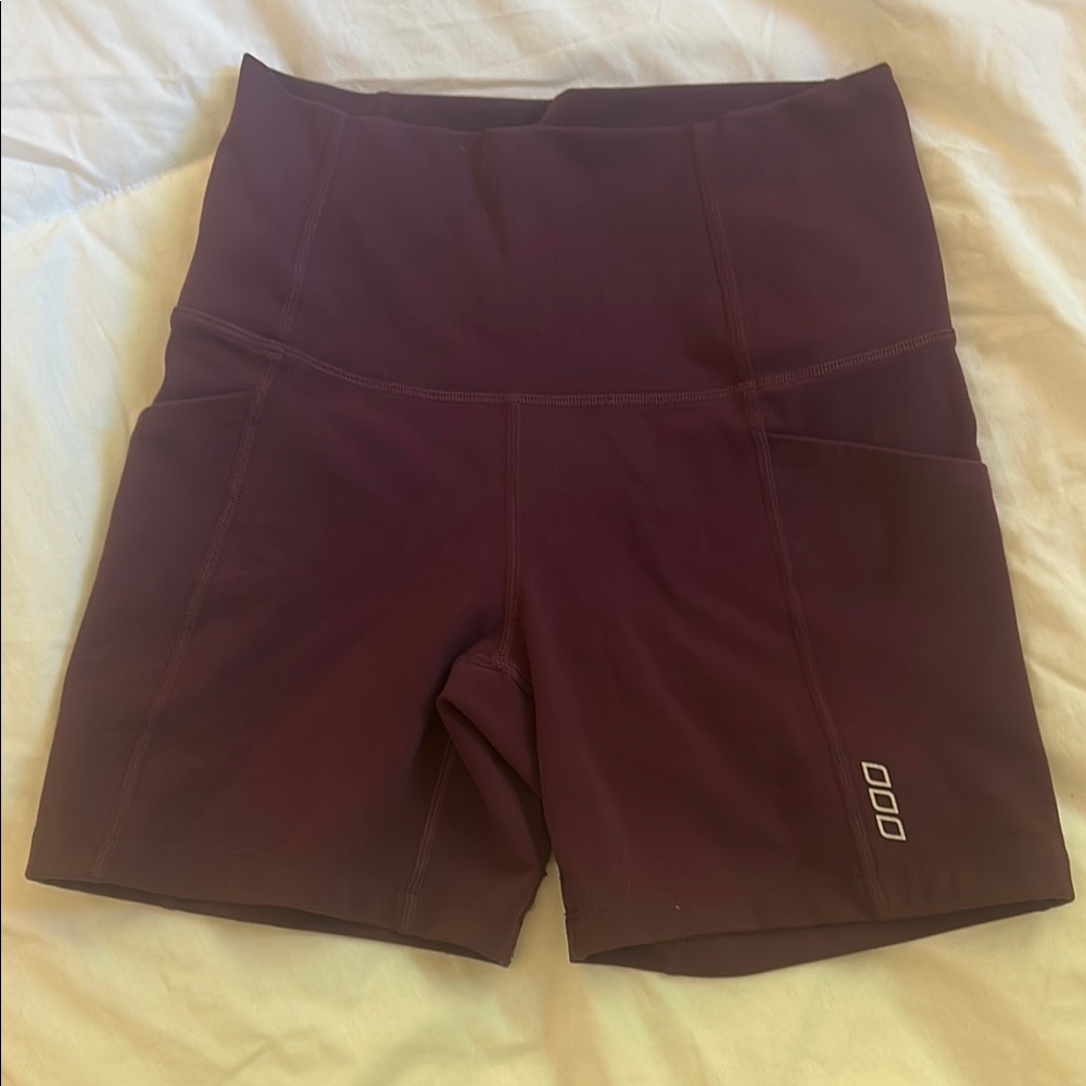 Lorna Jane Purple Bike Shorts High-Waisted Compression